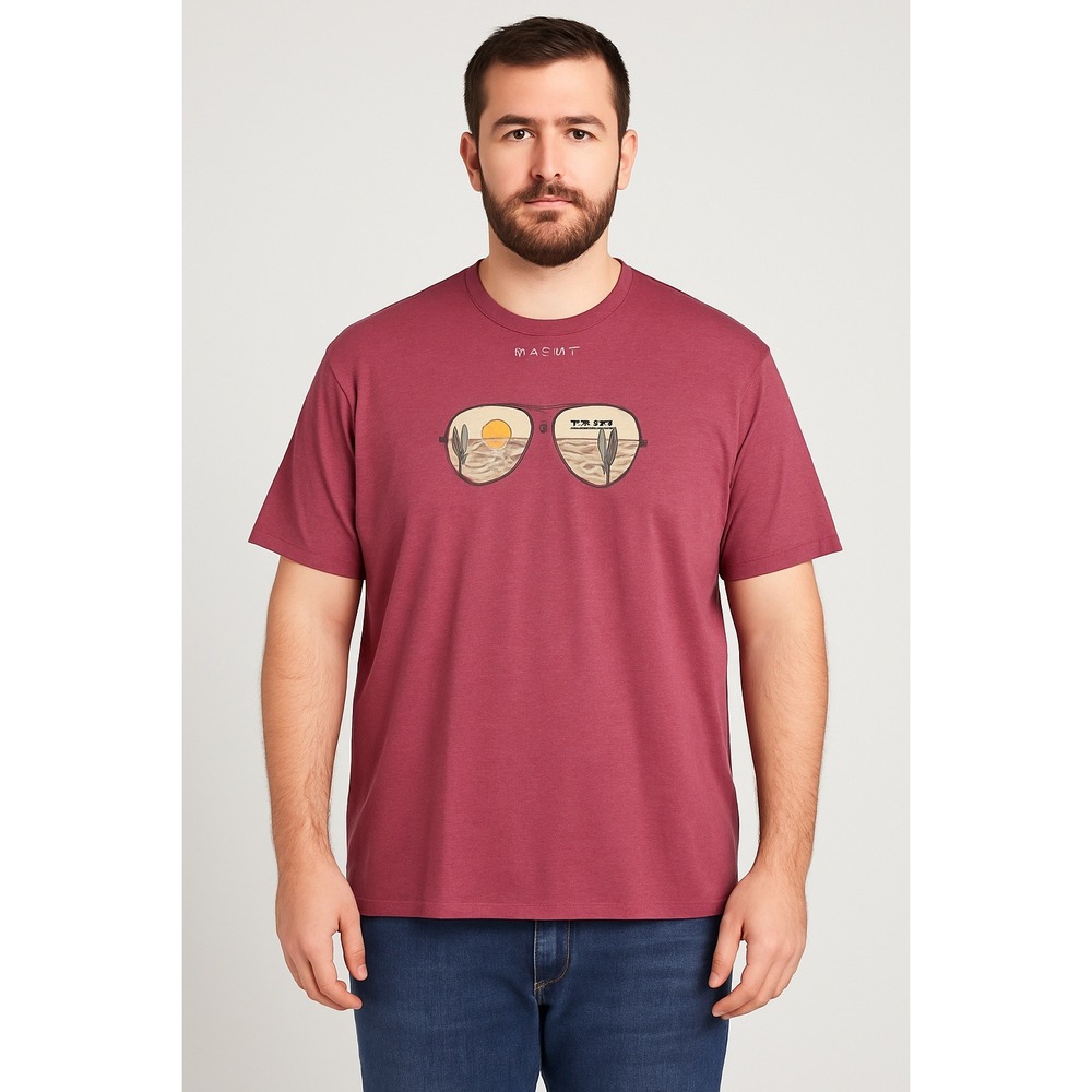 Ariat Graphic Tee XXL Red Heather Western Desert Sunglasses T-Shirt Cotton Blend